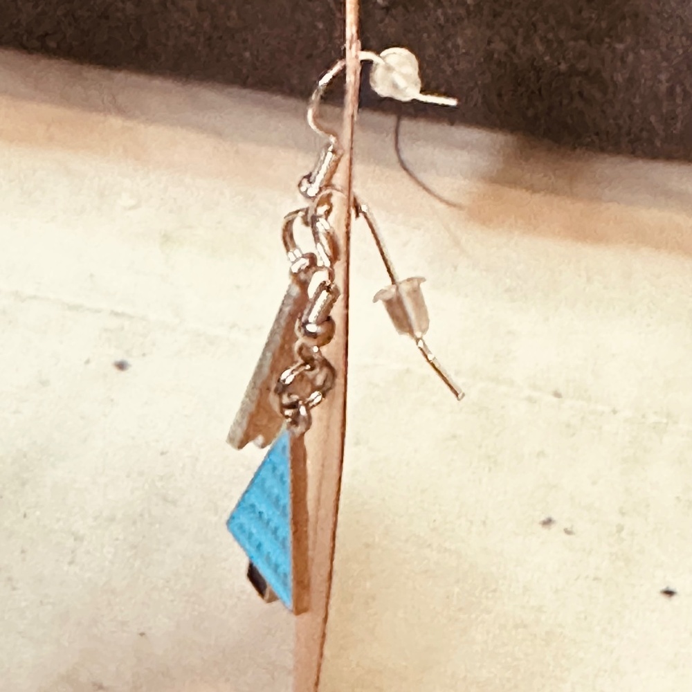 Handcrafted Enamel Dangle Earrings Christmas Tree… - image 4